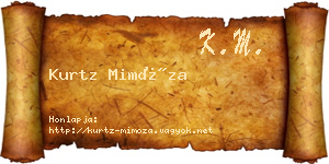 Kurtz Mimóza névjegykártya